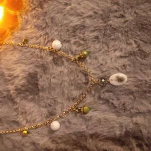 Elegant Gold and Green Necklace Made Out Of Epoxy Made By Me 😊